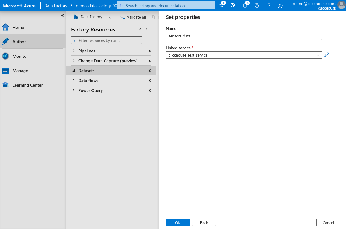 새 데이터셋 페이지