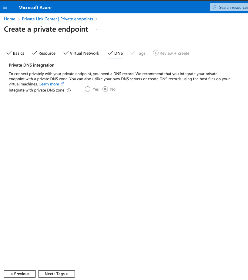 Private Endpoint DNS 구성