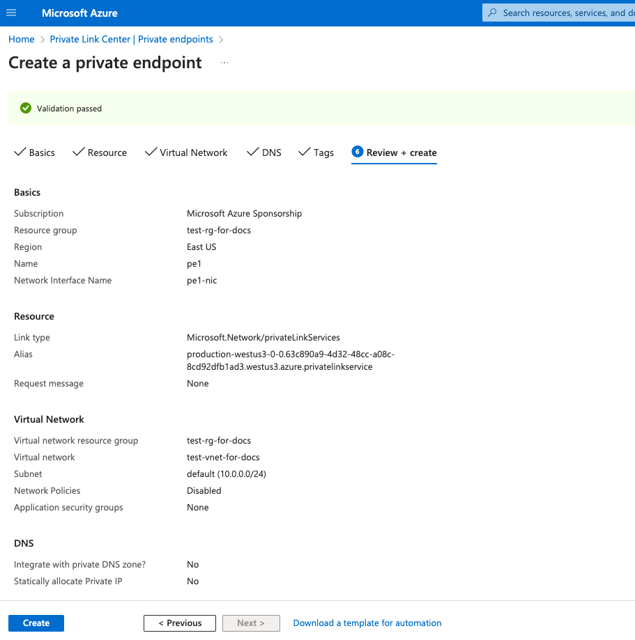 Private Endpoint 검토